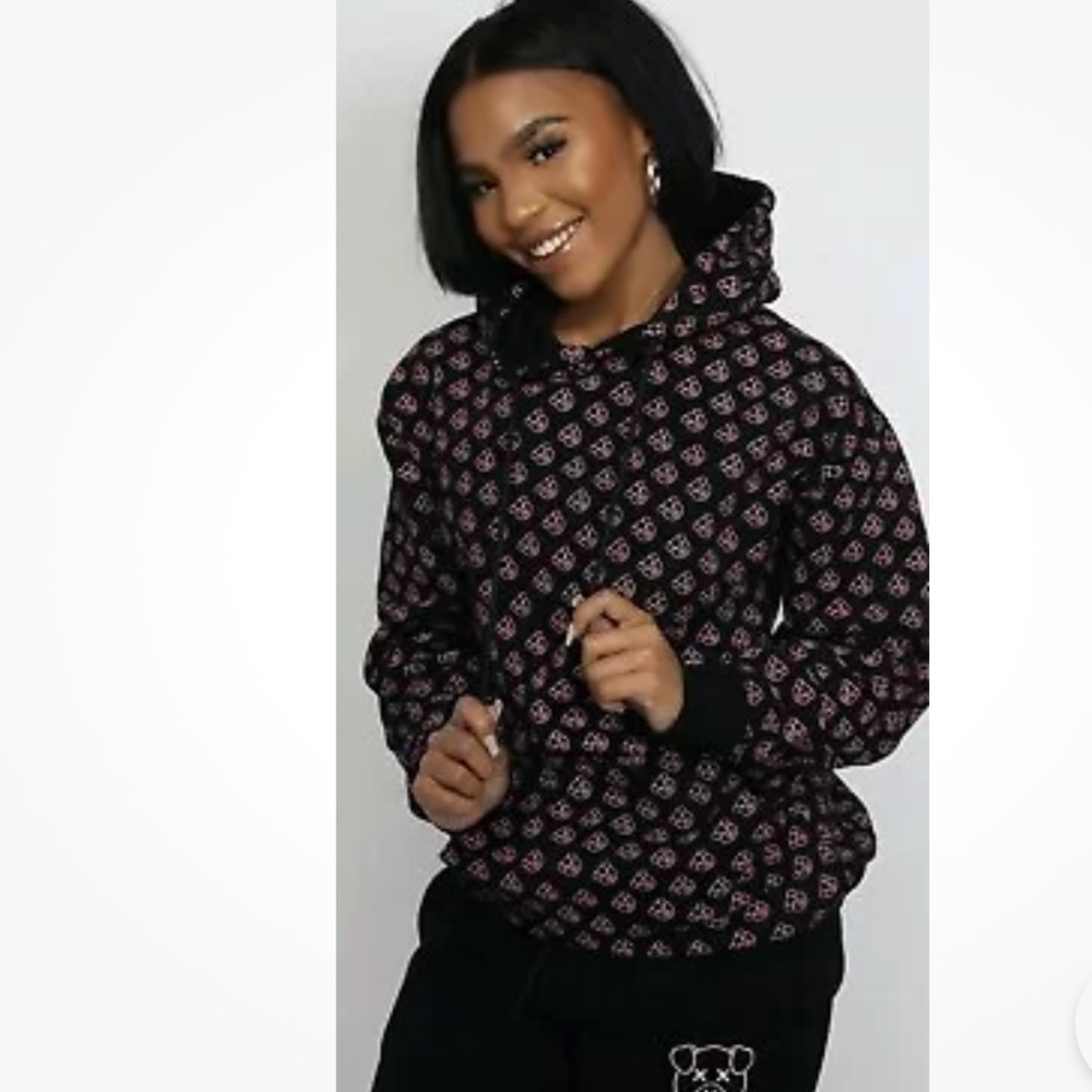 Shane Dawson All Over Pig Hoodie Black Pink Kangaroo Pocket Utube Star Skater